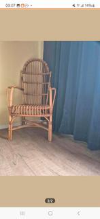 Rotan stoel rieten stoel vintage, Tuin en Terras, Tuinstoelen, Ophalen of Verzenden, Zo goed als nieuw, Rotan