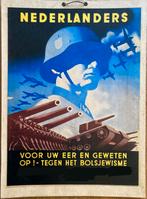 Schoolplaat Bolsjewisme Nederland wo2 nsb, Ophalen of Verzenden, Nederland, Foto of Poster