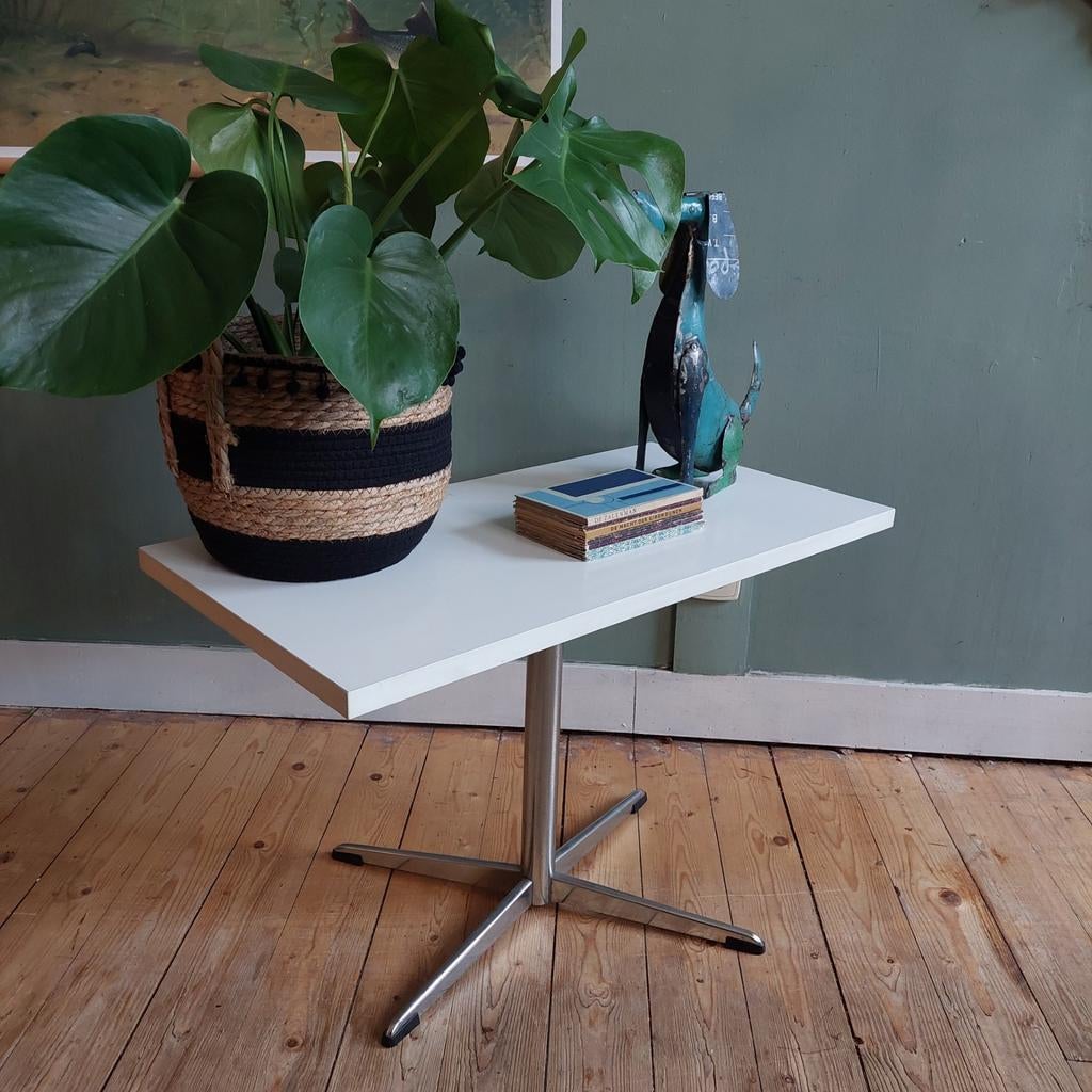 Lucky Vintage audio/TV tafel chromen poot - draaibaar blad, Ophalen, Gebruikt, ., Vintage