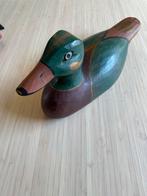 Antieke houten lokeend met karakteristieke gebruikerssporen, Antiek en Kunst, Ophalen of Verzenden