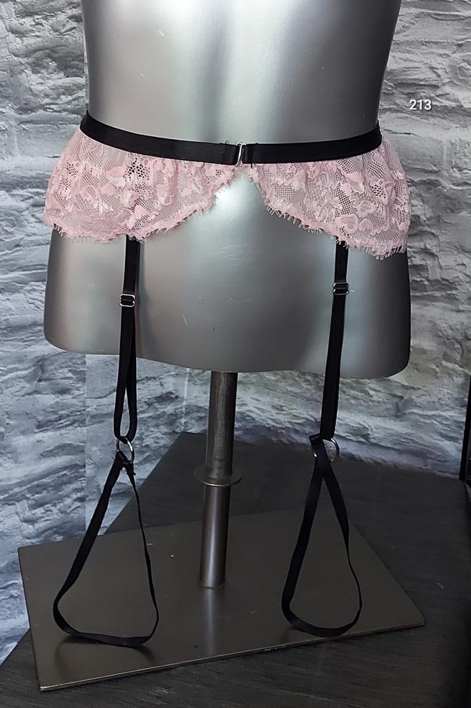 Sexy jarretelle gordel met beenbandjes, Ophalen of Verzenden, Roze, Overige typen