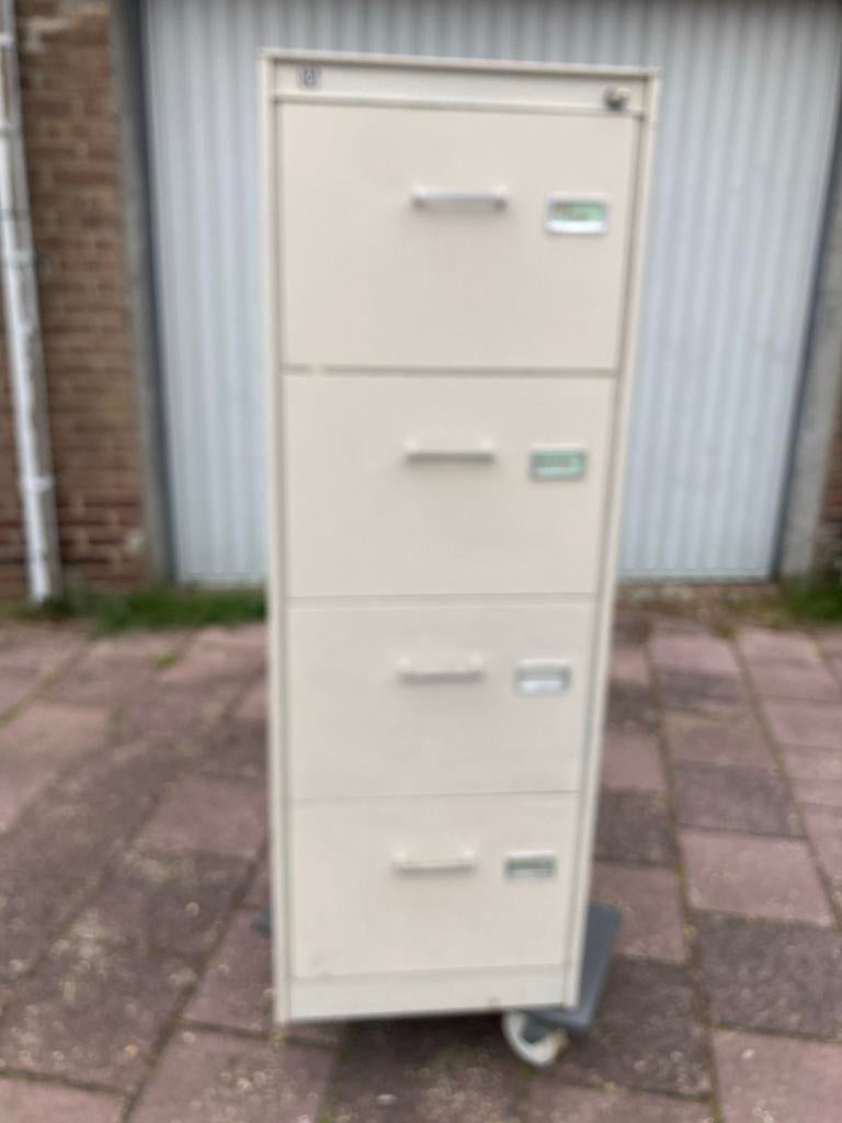 Vintage Gispen Archiefkast - Jaren 70-80 Metaal met Patina, Ophalen, Minder dan 50 cm, Gebruikt, 100 tot 150 cm