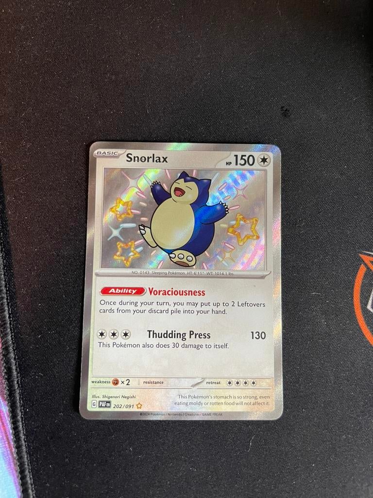 NM snorlax 202/091, Hobby en Vrije tijd, Verzamelkaartspellen | Pokémon, Verzenden, Zo goed als nieuw, Losse kaart, Foil