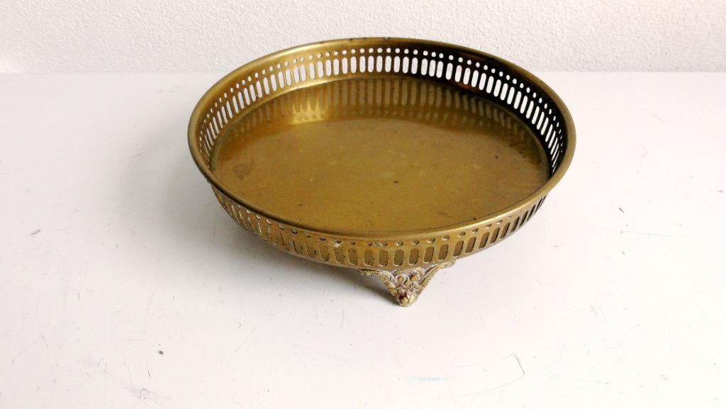 Serveerbordje, schaaltje, koper, antiek op pootjes, Antiek en Kunst, Antiek | Koper en Brons, Ophalen of Verzenden, Koper