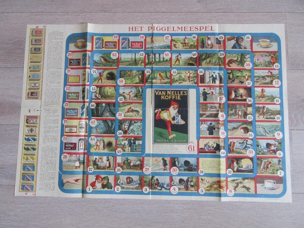 Van Nelle Papieren PIGGELMEE ganzenbord.Compl.In NIEUWSTAAT., Vijf spelers of meer, Ophalen of Verzenden, Zo goed als nieuw, Van Nelle