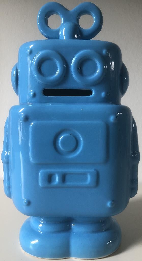 BEELD/SPAARPOT - ROBOT - KERAMIEK - 23 CM HOOG, Ophalen of Verzenden