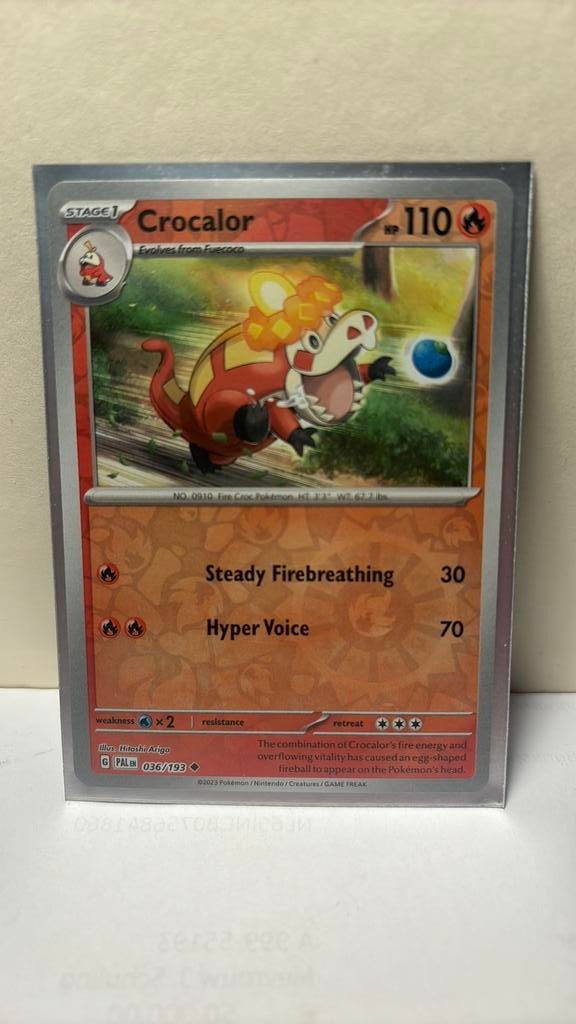Crocalor 036/193 paldea evolved reverse holo pokemon kaart, Ophalen of Verzenden, Nieuw, Boosterbox