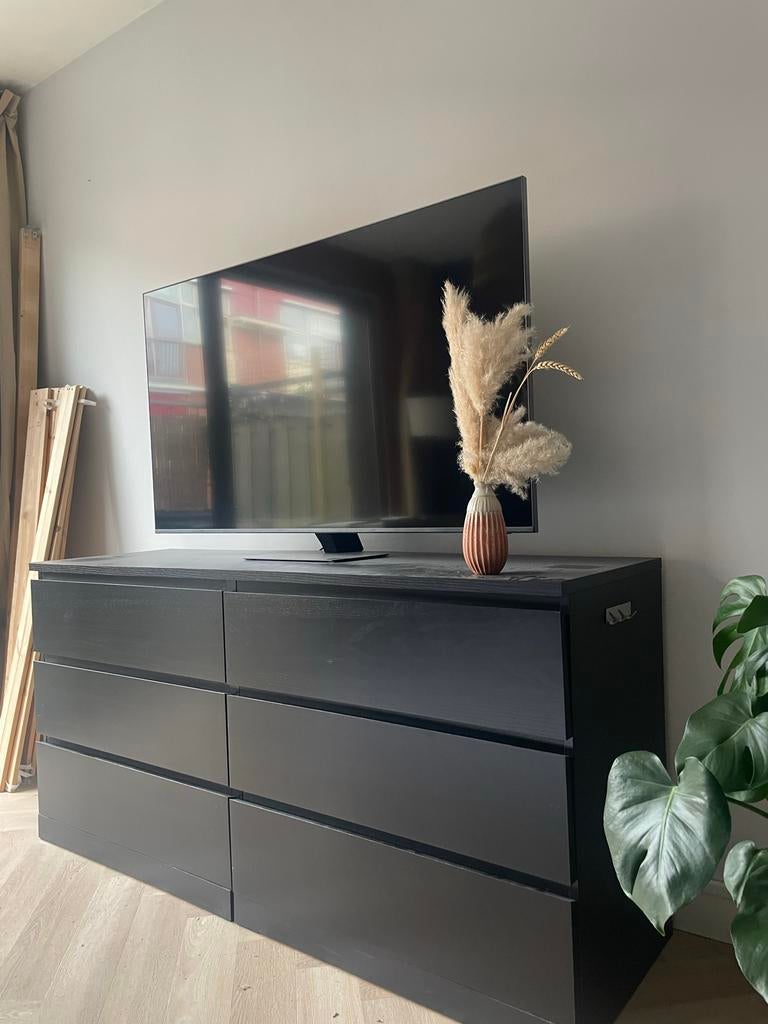 IKEA Malm ladekast zwart, Ophalen, Gebruikt, 5 laden of meer, 150 tot 200 cm