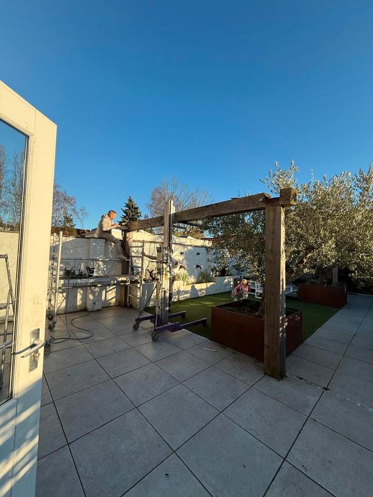 Eiken houten balken, Doe-het-zelf en Verbouw, Hout en Planken, Gebruikt, Balk, Eiken, 300 cm of meer, 50 mm of meer, Ophalen