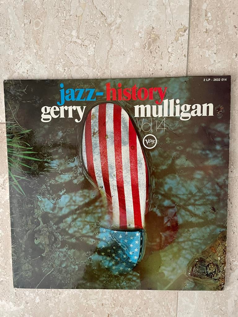Gerry Mulligan - Jazz-History Vol. 14 (2LP), Cd's en Dvd's, Vinyl | Jazz en Blues, Ophalen, 1960 tot 1980, Gebruikt, Dubbel-LP