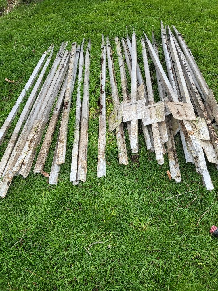 alu aluminium palen H profiel hekwerk afrastering 26 stuk, Tuin en Terras, Ophalen, Gebruikt, Aluminium, Overige typen