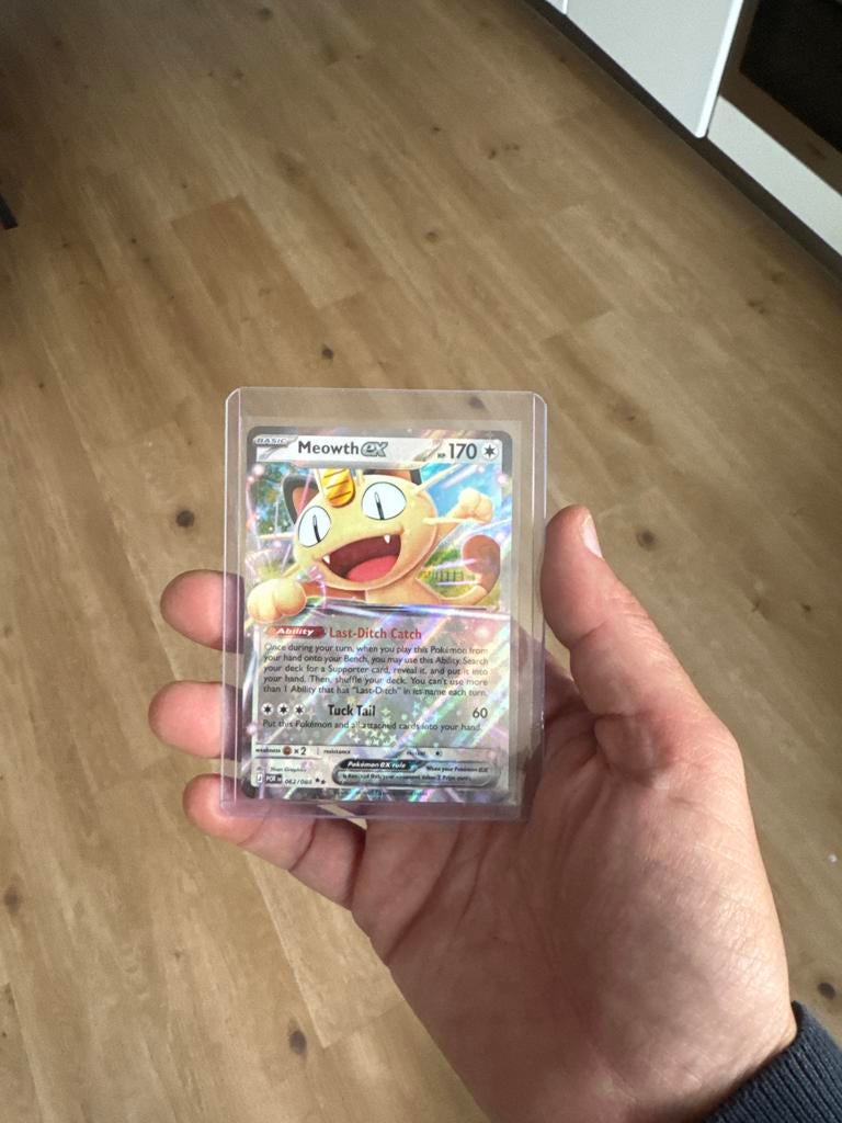 Meowth ex 062/088 Pokémon kaart, Ophalen of Verzenden, Zo goed als nieuw, Losse kaart, Foil