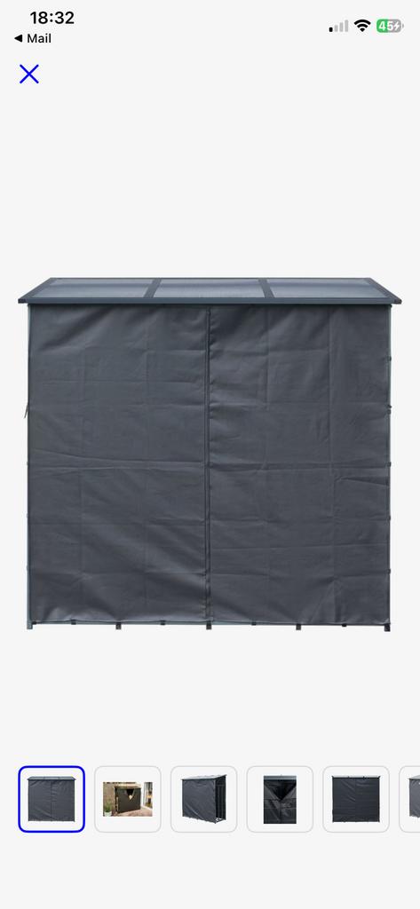 CLP Ruston afdekhoes zwart houtopslag 185 x 185 cm, Tuin en Terras, Ophalen of Verzenden, Nieuw, Overige materialen, Overige typen