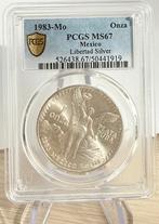 1983 Mexico Onza Libertad 1 oz silver PCGS MS67 (Gold Shield, Ophalen, Midden-Amerika, Losse munt, Zilver