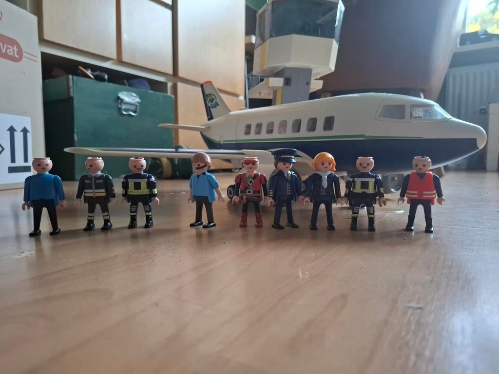 Playmobil Vliegtuig met Toren en Figuren, Ophalen, Gebruikt, Complete set
