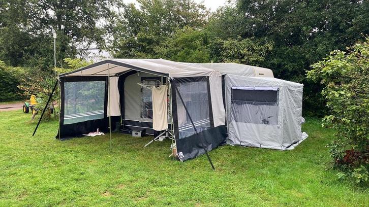 Sfeervolle, unieke Hehn caravan met voortent luifel en erker, Caravans en Kamperen, Caravans, Particulier, tot en met 6, tot 500 kg