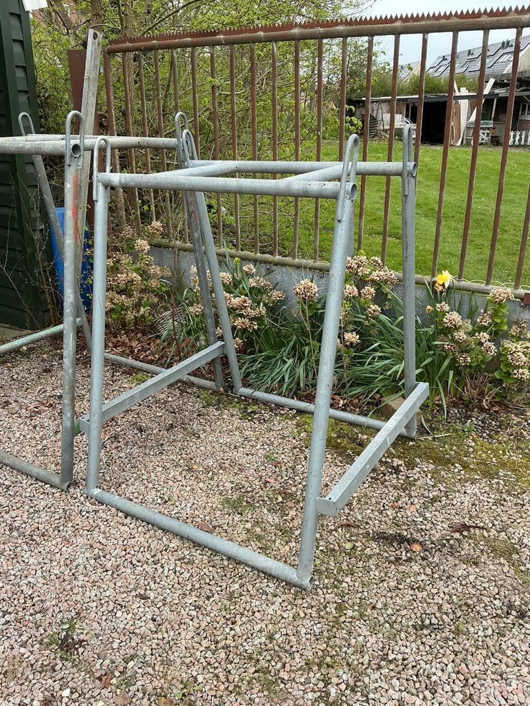 4 bokken voor H jukken steigers, Ophalen of Verzenden, Gebruikt, Overige typen, Minder dan 2 meter