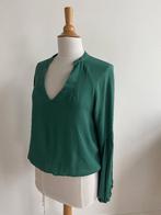 By-Bar: Groen bloesje met V-hals.  Maat S, Ophalen of Verzenden, Zo goed als nieuw, By-Bar, Maat 36 (S)