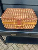 Picknickmand rotan vintage rieten picknickmand, Ophalen of Verzenden