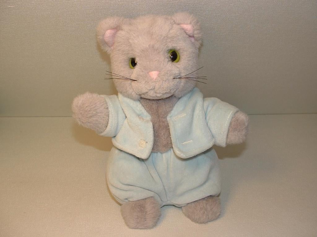 EDEN POES KAT TOM KITTEN UIT PETER RABBIT PLUCHE GRIJS, Ophalen of Verzenden, Nieuw, Overige typen