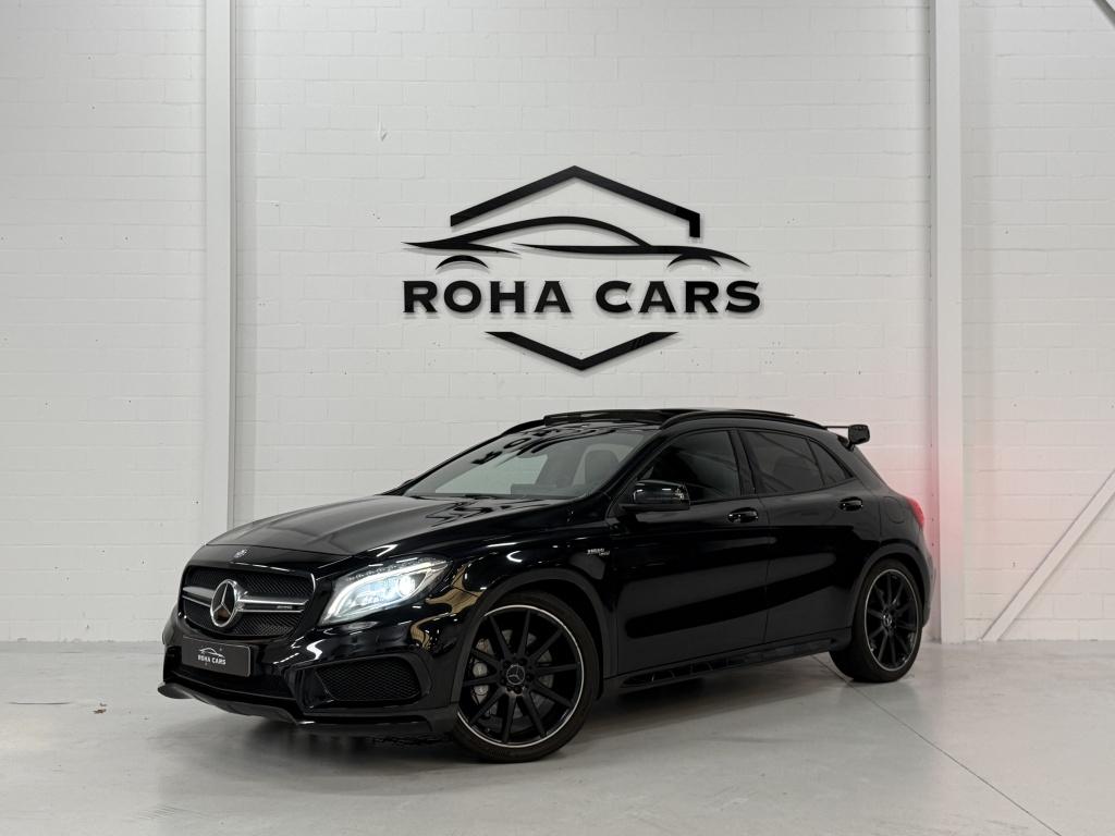 Mercedes-Benz GLA AMG 45 4M NIGHT Edition*Pano*Stoelverwarmi, Auto's, Mercedes-Benz, Gebruikt, Euro 6, 4 cilinders, Zwart