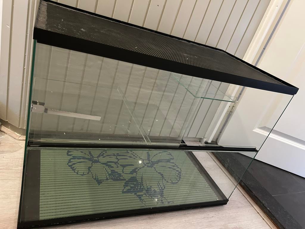 Glazen knaagdierhok met plateaus 73x40x52 cm, Dieren en Toebehoren, Gebruikt, Minder dan 75 cm, Muis, Hok