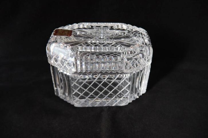 Vintage Boheems A. Ruckl & Sons kristallen bonbondoosje, Antiek en Kunst, Antiek | Glas en Kristal, Ophalen of Verzenden