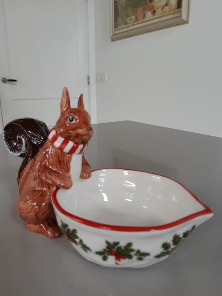Schaaltje met Eekhoorn Villeroy en Boch Toy's Fantasy, Diversen, Kerst, Ophalen of Verzenden, Nieuw