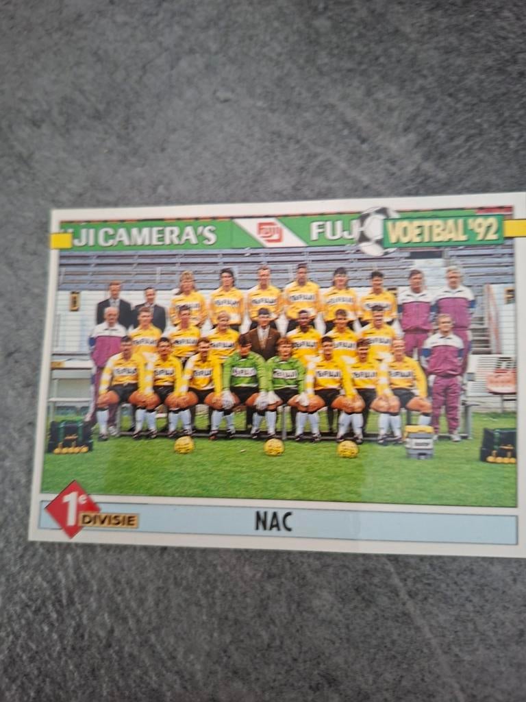 Panini sticker Voetbal 92. Teamfoto NAC Breda., Verzenden, Zo goed als nieuw, Sticker
