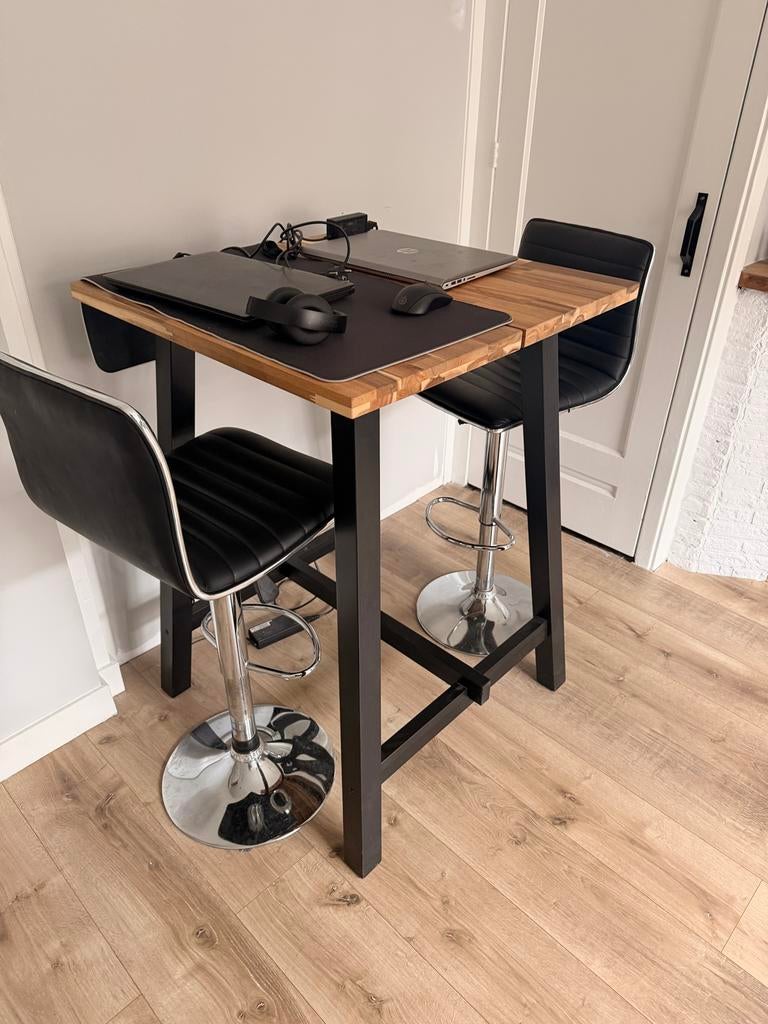 Ikea bartafel met 2 barkrukken, Ophalen, Gebruikt