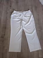 Witte linnenachtige broek van MS mode maat 50., Ophalen of Verzenden, Zo goed als nieuw, Wit, Broek of Spijkerbroek