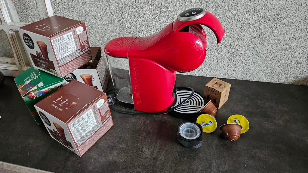 Rode Krups KP340 Dolce Gusto + Gratis Cups, Witgoed en Apparatuur, Koffiezetapparaten, Ophalen, Gebruikt, Koffiemachine, 1 kopje