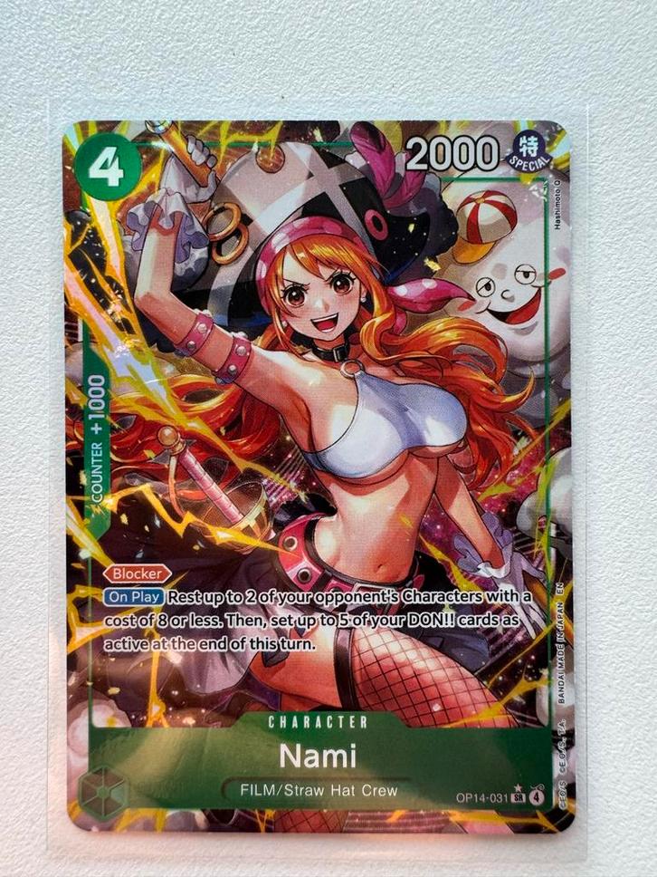 One Piece TCG Nami Kaart (OP01-031) - Zo goed als nieuw, Hobby en Vrije tijd, Verzamelkaartspellen | Overige, Nieuw, Losse kaart