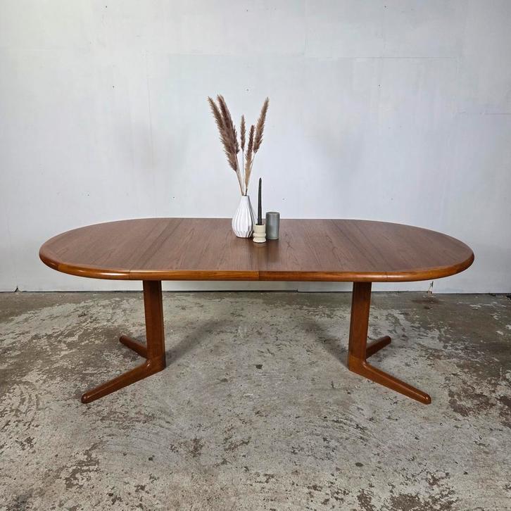 Korup Stolefabrik vintage jaren 60 Deense verlengbare tafel, Huis en Inrichting, Tafels | Eettafels, Gebruikt, 100 tot 150 cm