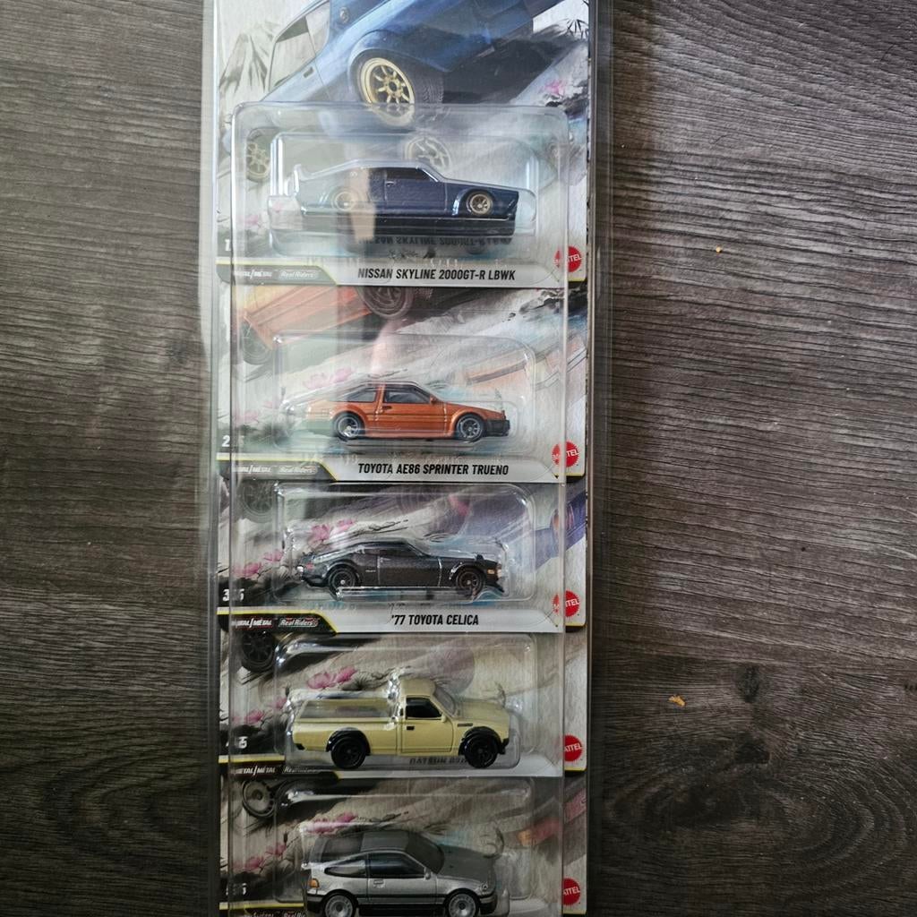 Hot Wheels Japan Historics 5-Pack, 333 Continental Boulevard El Segundo, CA 90245 USA, Nieuw, Ophalen of Verzenden, Mattel