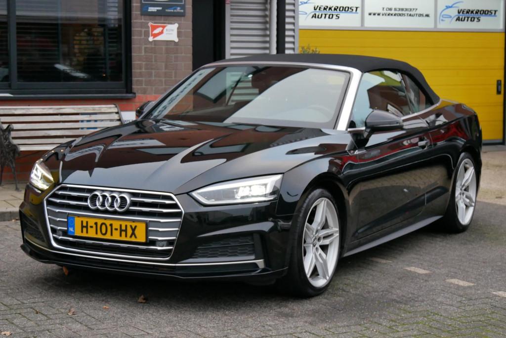 Audi A5 Cabriolet 2.0 TFSI S-line Pro Line Plus.facelift. na, Auto's, Gebruikt, 4 stoelen, Bluetooth, Zwart