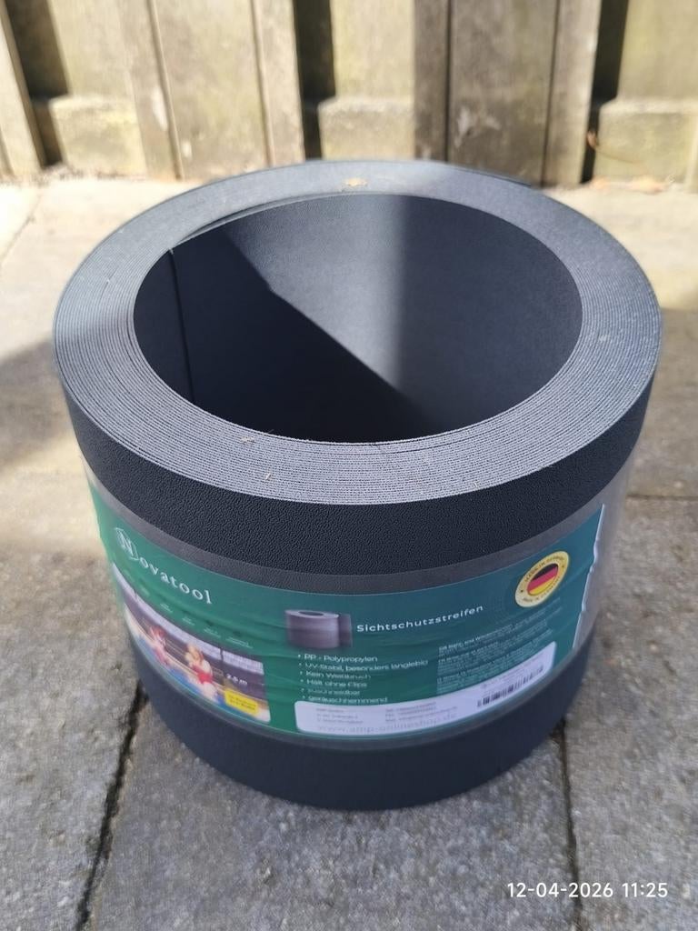 PP Vlechtband antraciet, Tuin en Terras, Ophalen, Nieuw