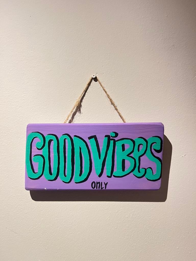 Beschilderd/bordje/hout/met tekst/beach/tuinhuis/bonaire, Verzenden, Nieuw