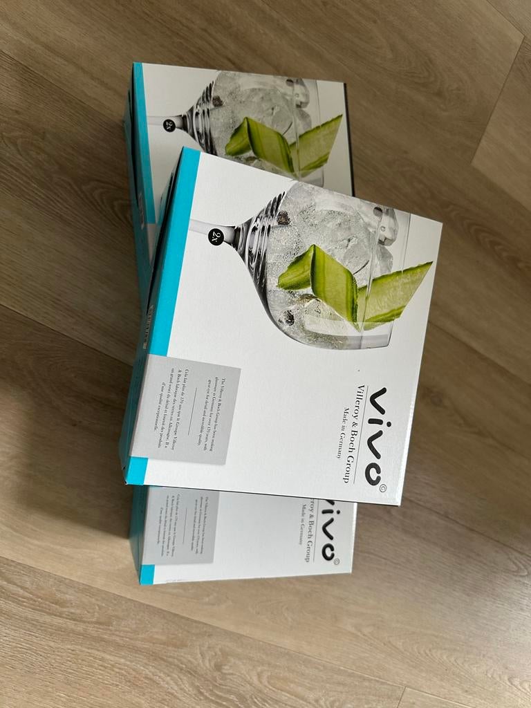 Vivo Villeroy & Boch Group Gin Tonic glazen (6 stuks), Huis en Inrichting, Keuken | Servies, Ophalen, Glas of Glazen, Nieuw, Glas