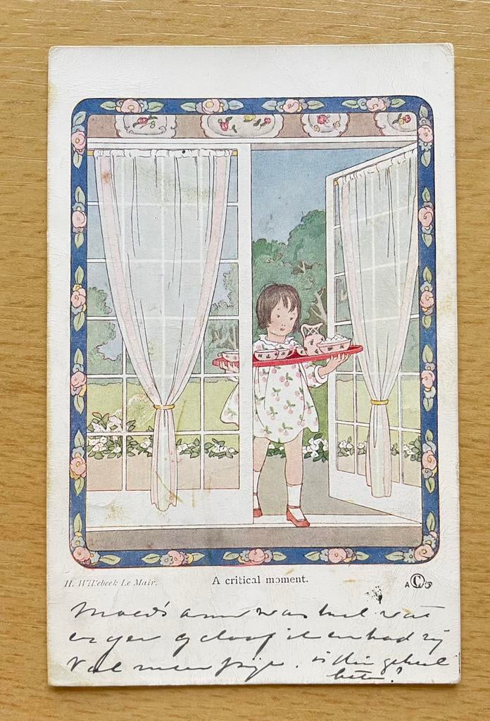 Willebeek le Mair - a critical moment, Ophalen of Verzenden, Voor 1920, Gelopen, Kinderen