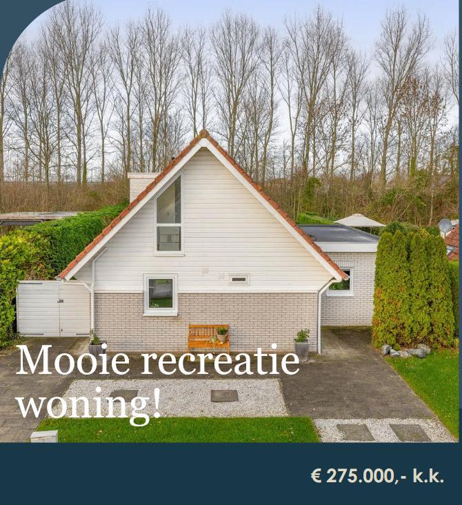 Mooie recreatiewoning, 4 kamers,  nabij strand, eigen grond, Huizen en Kamers, Recreatiewoningen te koop, Zuid-Holland, Bungalow
