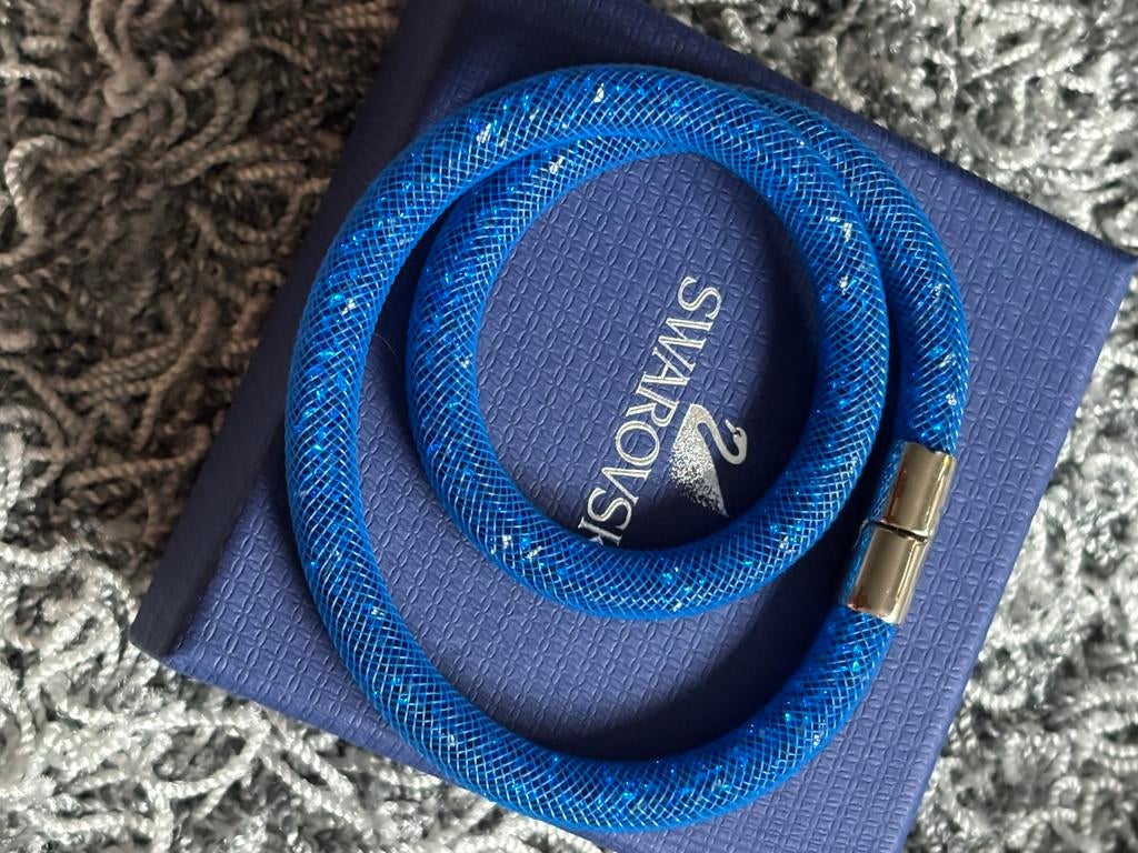 Swarovski dubbele glitter armband kan ook als ketting, ., Ophalen of Verzenden, Zo goed als nieuw, .