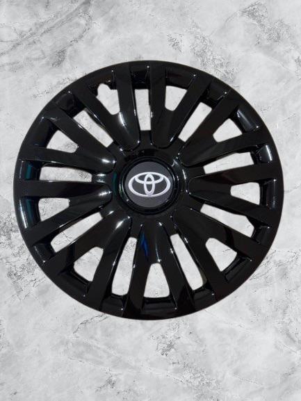 Nieuwe 14” Wieldoppen Set Zwart voor Toyota Aygo Yaris, Toyota, Nieuw, Toyota, Ophalen of Verzenden