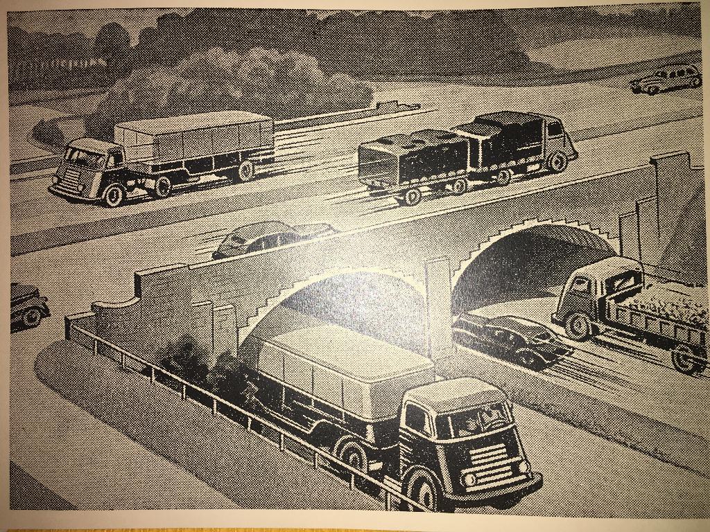 DAF poster uit de jaren 50 met DAF zevenstrepers, Ophalen of Verzenden, Zo goed als nieuw, Auto's