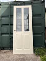 Paneeldeur opdek met glas in lood. 88 x 231,5cm, Doe-het-zelf en Verbouw, Ophalen, Gebruikt, 80 tot 100 cm, 215 cm of meer