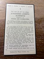 mijnramp - Schmetz Johannes 1908 Lemiers 1947 x Schrijvers, Ophalen of Verzenden, Bidprentje
