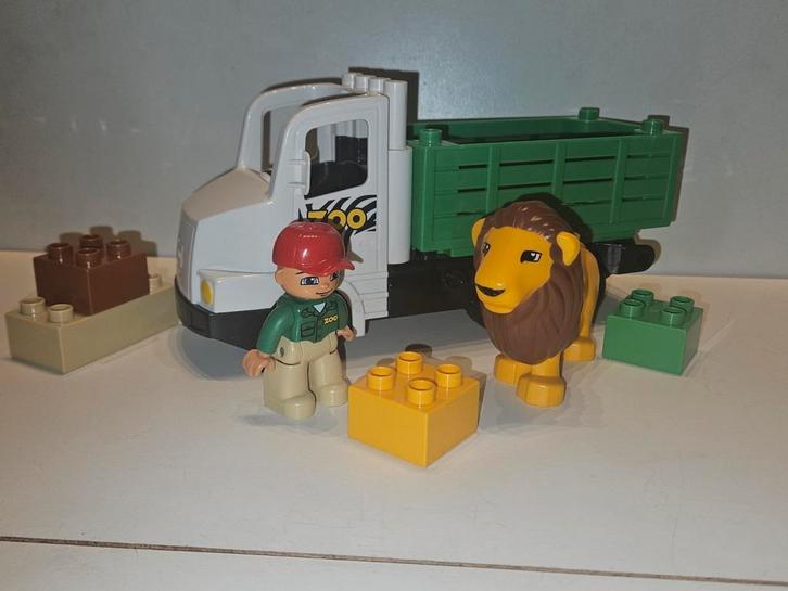 Lego Duplo 6172- Zoo Vrachtwagen met Leeuw en Verzorger, Kinderen en Baby's, Speelgoed | Duplo en Lego, Gebruikt, Duplo, Losse stenen