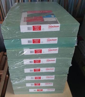 60 m2 groene ondervloerplaten voor laminaat/parket 7 mm dik beschikbaar voor biedingen