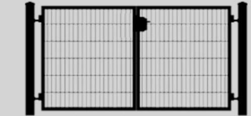 dubbele draaipoort zwart, met schade, Tuin en Terras, Tuinpoorten, Nieuw, Draaipoort, IJzer, 150 tot 200 cm, 200 cm of meer, Ophalen
