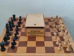 Vintage schaakbord en schaakstukken, schaakspel, Hobby en Vrije tijd, Gezelschapsspellen | Bordspellen, Een of twee spelers, Ophalen of Verzenden